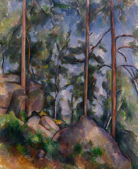 Paul Cezanne Pines and Rocks